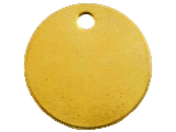 Blank Round Brass Tag With Hole (Sizes)