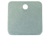 Blank Square Aluminum Tag With Hole 1 In