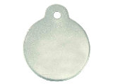 Blank Round Aluminum Tag With Ear 1 In