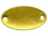 Blank Oval Brass Tag 1 In x 1-7/8 In