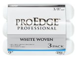 Pro Edge Professional White Woven 3/8 Nap, 3 Pack