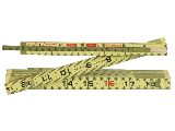 Folding Wood Rule Red End With 6 In Slide Rule Extension, 6 Ft