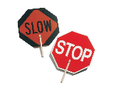 Reversible Slow/Stop Sign with 60 In Pole