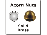 Acorn Nuts Brass