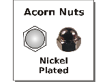 Acorn Nuts Nickel Plated