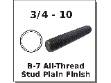 3/4" All Thread B-7 Studs Grade A193 Plain Finish