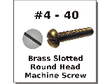 4-40 Round Slot Machine Screws Brass