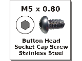 M5 x 0.80 Socket Button Head Screws Stainless