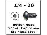 1/4-20 Button Head Socket Screws Stainless