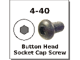 #4-40 Button Head Socket Cap Screw Alloy Steel Plain Finish