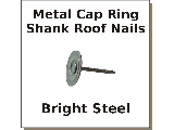 Metal Cap Head Nail Ring Shank 1"