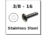 3/8-16 Carriage Bolts Stainless Steel