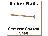 Cement Coated Sinker Nails (Sizes 6d to 16d)