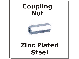 Coupling Nuts Zinc Plated Steel