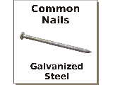 Galv Common Nails (Sizes 3d to 60d)