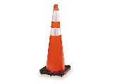 Orange Safety Cone With Reflecting Band  36 In