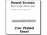 Dowel Screws Zinc Plated Steel