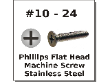 10-24 Phillips Flat Head Sheet Metal Screws Stainless