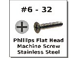 6-32 Phillips Flat Head Sheet Metal Screws Stainless