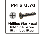 M3 x 0.50 Flat Phillips Machine Screws