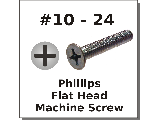 10-24 Flat Head Phillips Machine Screws