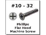 10-32 Flat Head Phillips Machine Screws