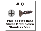 #8 Flat Phillips Sheet Metal Screws