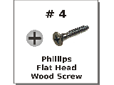 #4 Flat Head Phillips Wood Screws