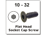 #10-32  Flat Head Socket Cap Screw