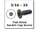 5/16-18 Flat Head Socket Cap Screw Alloy Steel Plain Finish