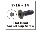 7/16-18 Flat Head Socket Cap Screw Alloy Steel Plain Finish