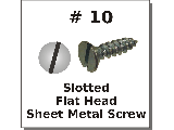 #10 Flat Slot Sheet Metal Screws