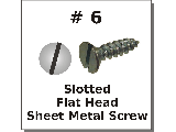 #6 Flat Slot Sheet Metal Screws