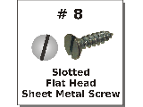 #8 Flat Slot Sheet Metal Screws