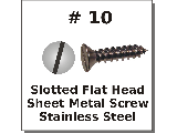 #10 Flat Slotted Sheet Metal Screws