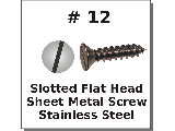 #12 Flat Slotted Sheet Metal Screws