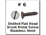 #6 Flat Slotted Sheet Metal Screws