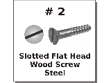 #2 Flat Slotted Wood Screws