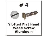 #4 Flat Slot Wood Screws Aluminum