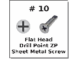 #10 Flat Head Phillips Drill Point Sheet Metal Screws