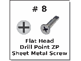 #8 Flat Head Phillips Drill Point Sheet Metal Screws