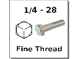 1/4 -28 Hex Bolts Grade 5