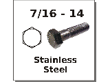 7/16-14 Hex Bolts Stainless Steel