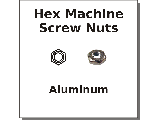 Hex Machine Screw Nuts Aluminum