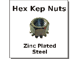 Kep Lock Nuts Zinc Plated Steel