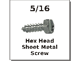 5/16 Hex Head Tapping Screws