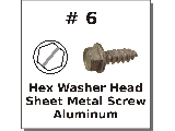 #6 Hex Slotted Sheet Metal Screw Aluminum