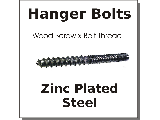 Hanger BoltS Zinc Plated Steel