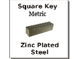 12 Inch Metric Square Key Stock Zinc Plated