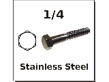 1/4 Hex Lag Bolts Stainless Steel